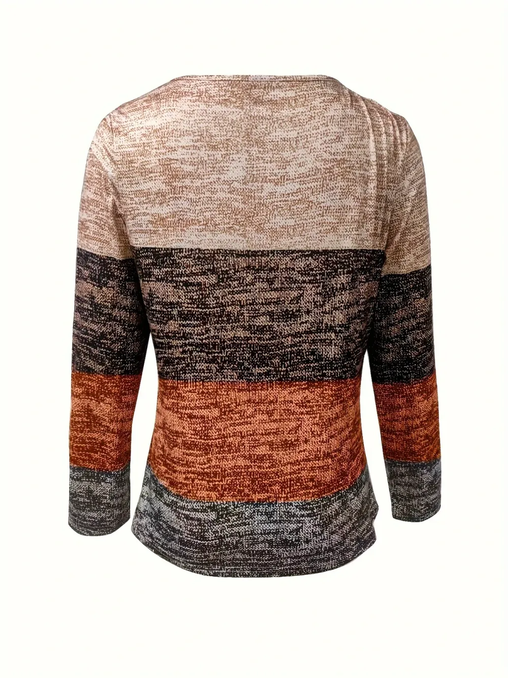 Quarter Zip Color Block Casual Long Sleeve T-Shirt for Spring & Fall