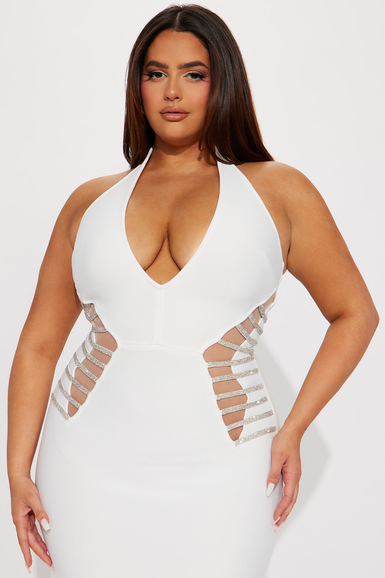 Carmen Bandage Maxi Dress - White
