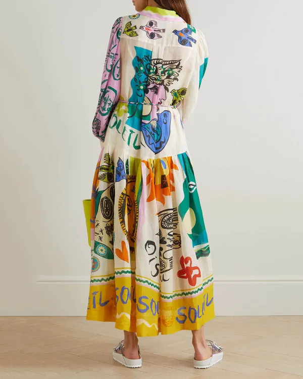 product apple-mobile-web-app-capable&Resort Print Midi Shirt Dress with non-unique search meta name=12