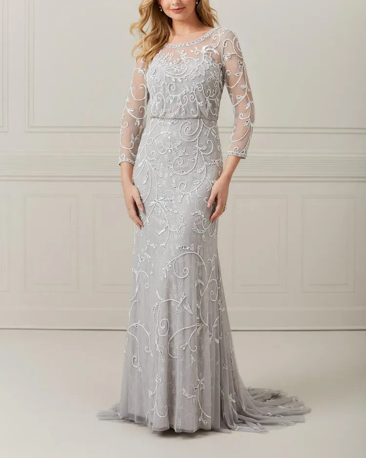 Elegant Fashion Mesh Rhinestone Dress