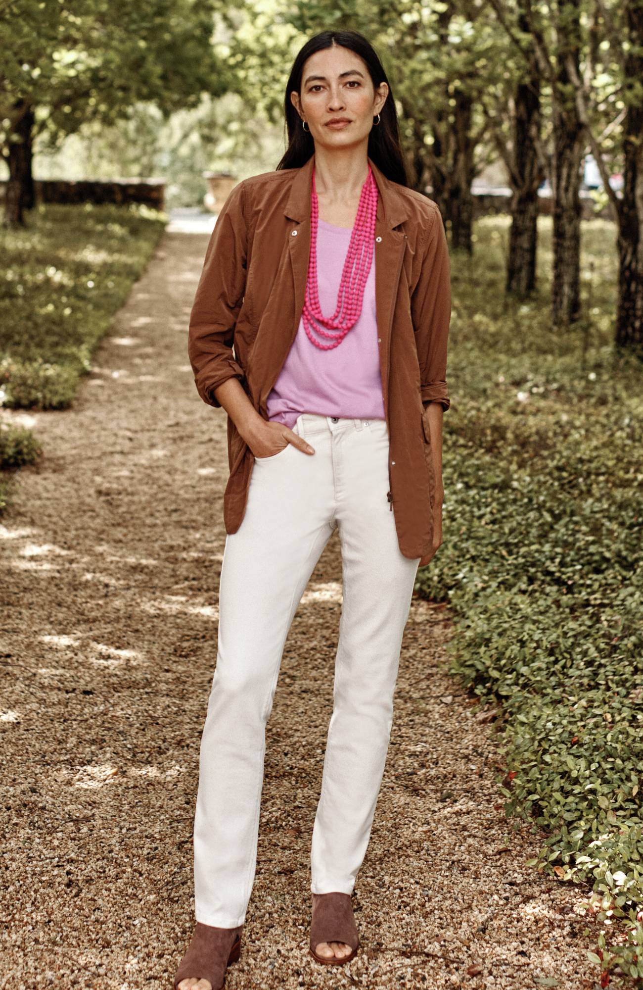 high-rise straight-leg jeans