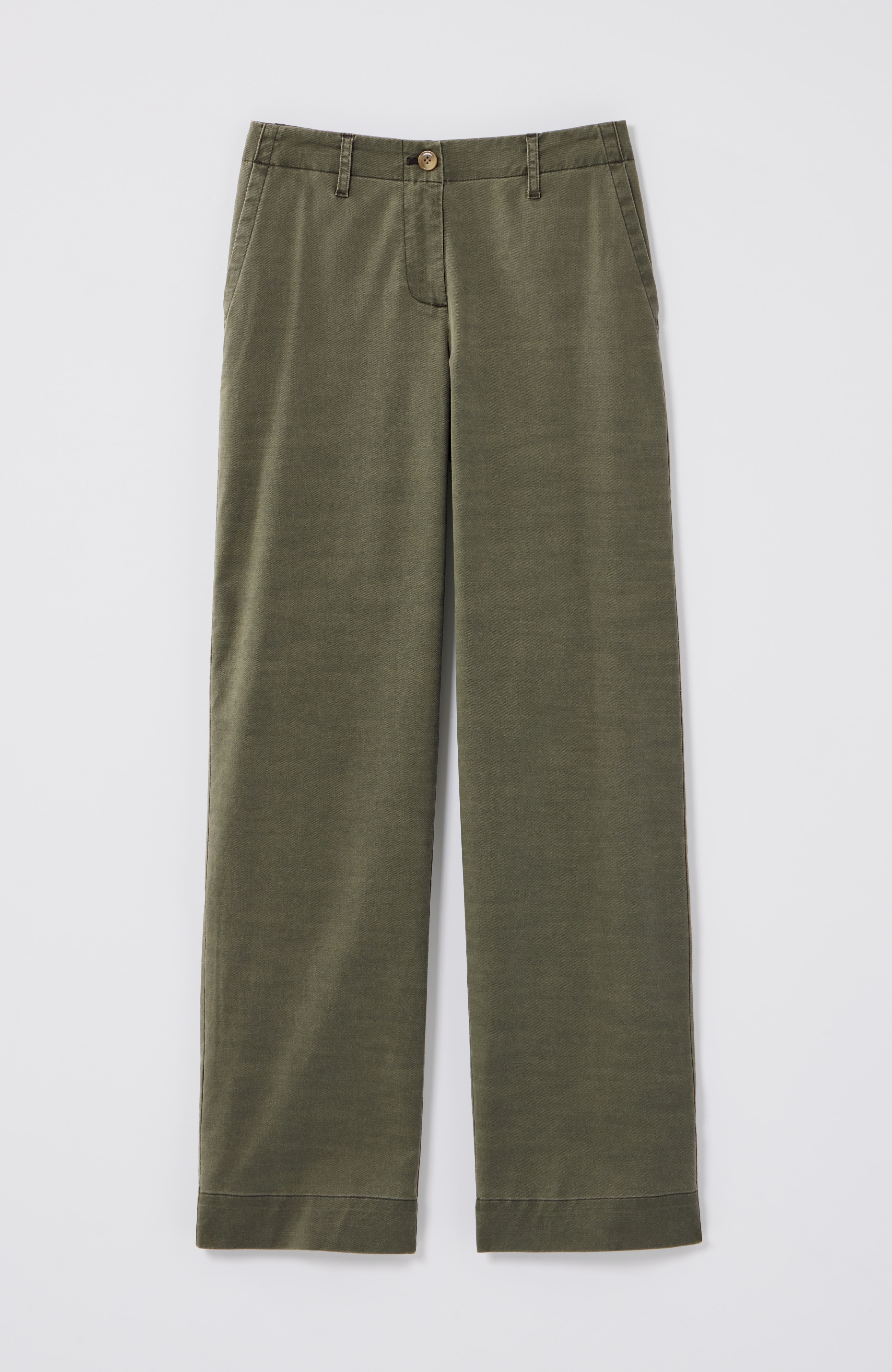 Relaxed Chino Wide-Leg Pants
