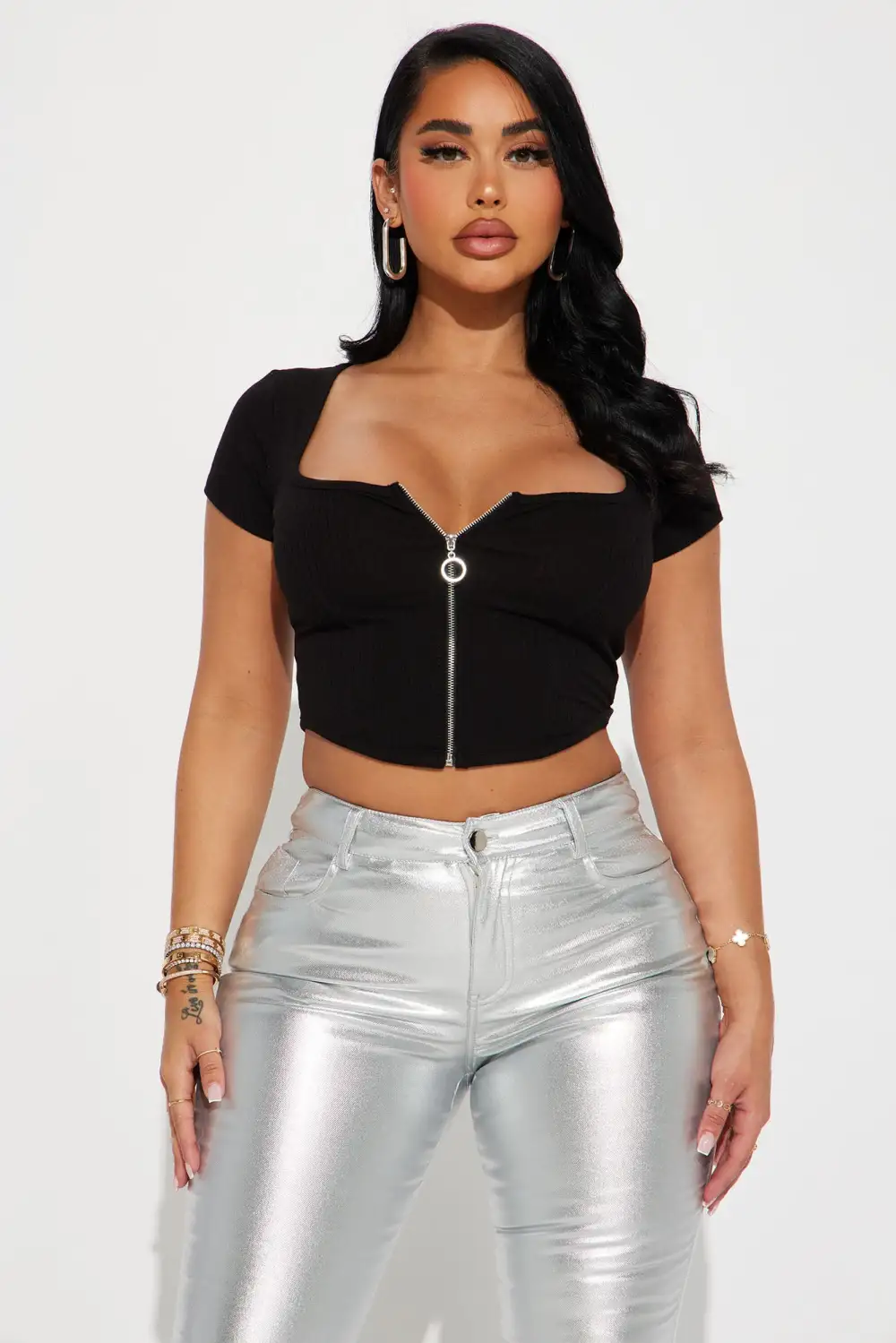 Making Changes Ribbed Top - Black