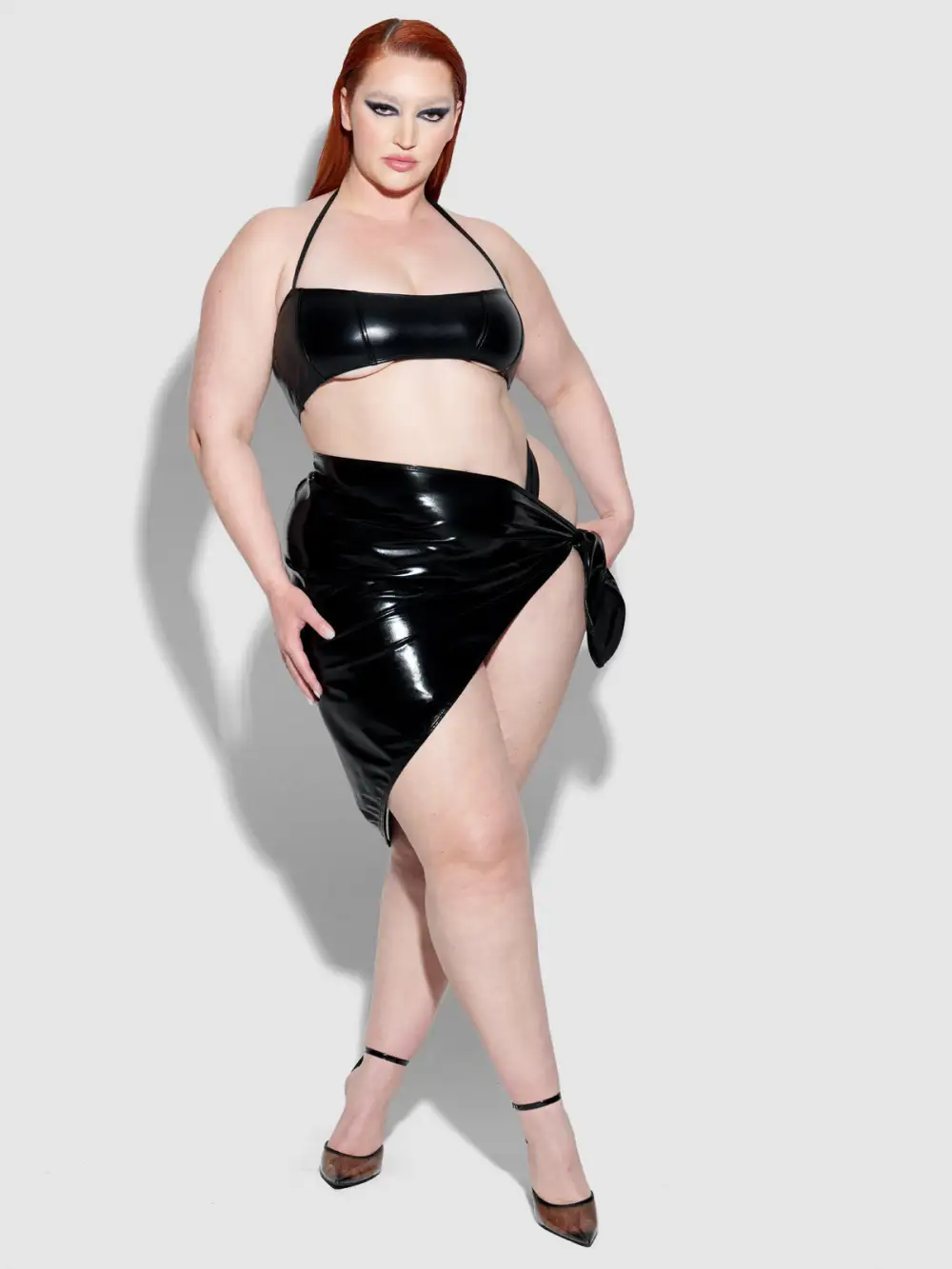 Frederick's Of Hollywood Onyx Wrap Sarong Coverup