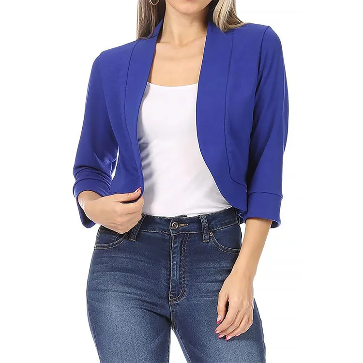 New women's tops Solid color jackets Small suits