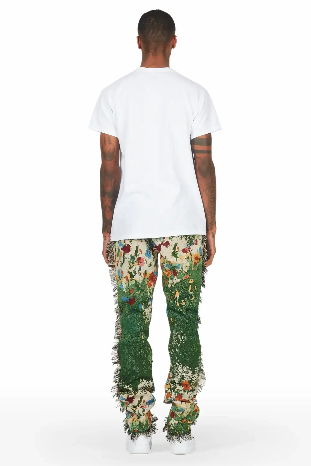 Qwin Green Tapestry Pants