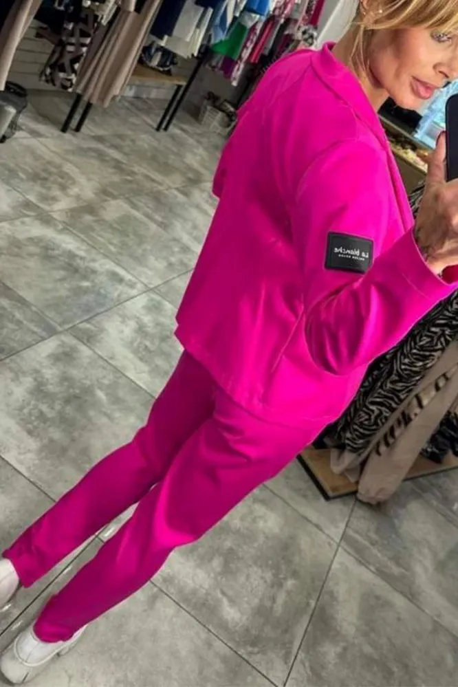 Women's Top Jacket & Elastic Pants Two-piece Set