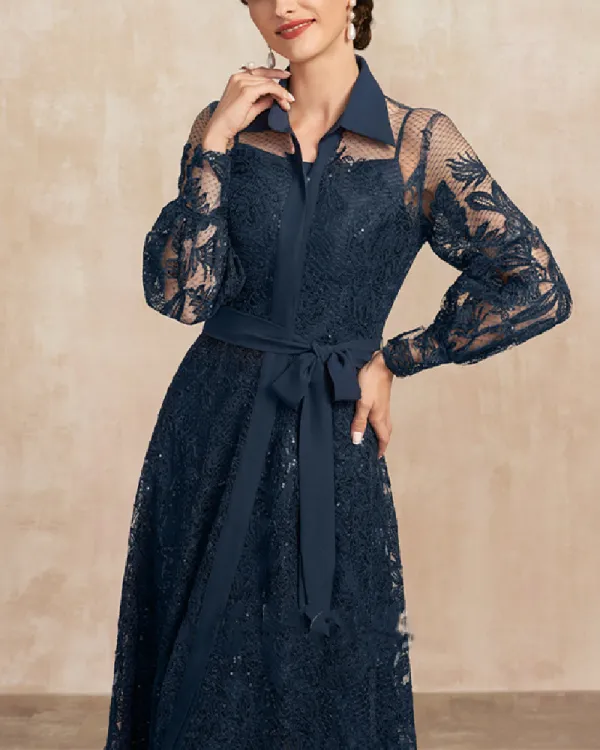 FASHION ELEGANT LACE EMBROIDERED DRESS