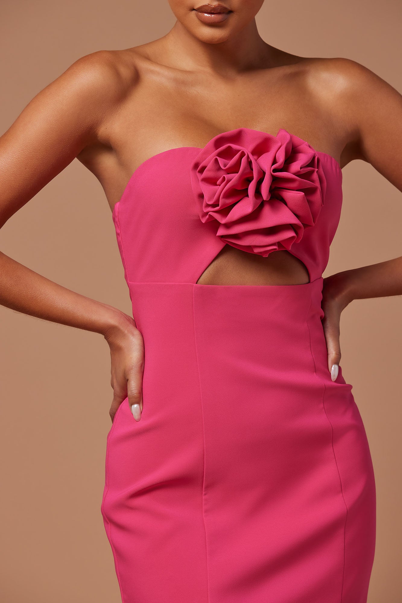 Sophia Grace Rose Mini Dress - Hot Pink