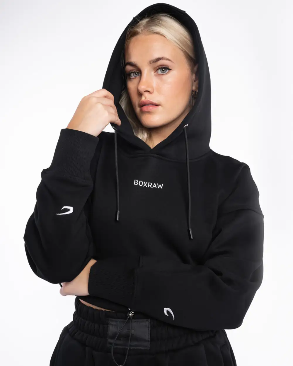 Johnson Cropped Hoodie - Black
