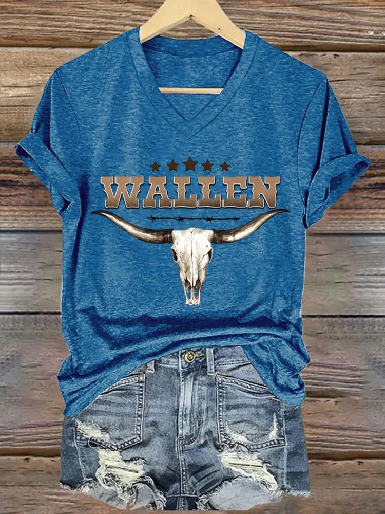 Wallen V-Neck Short-Sleeved T-Shirt