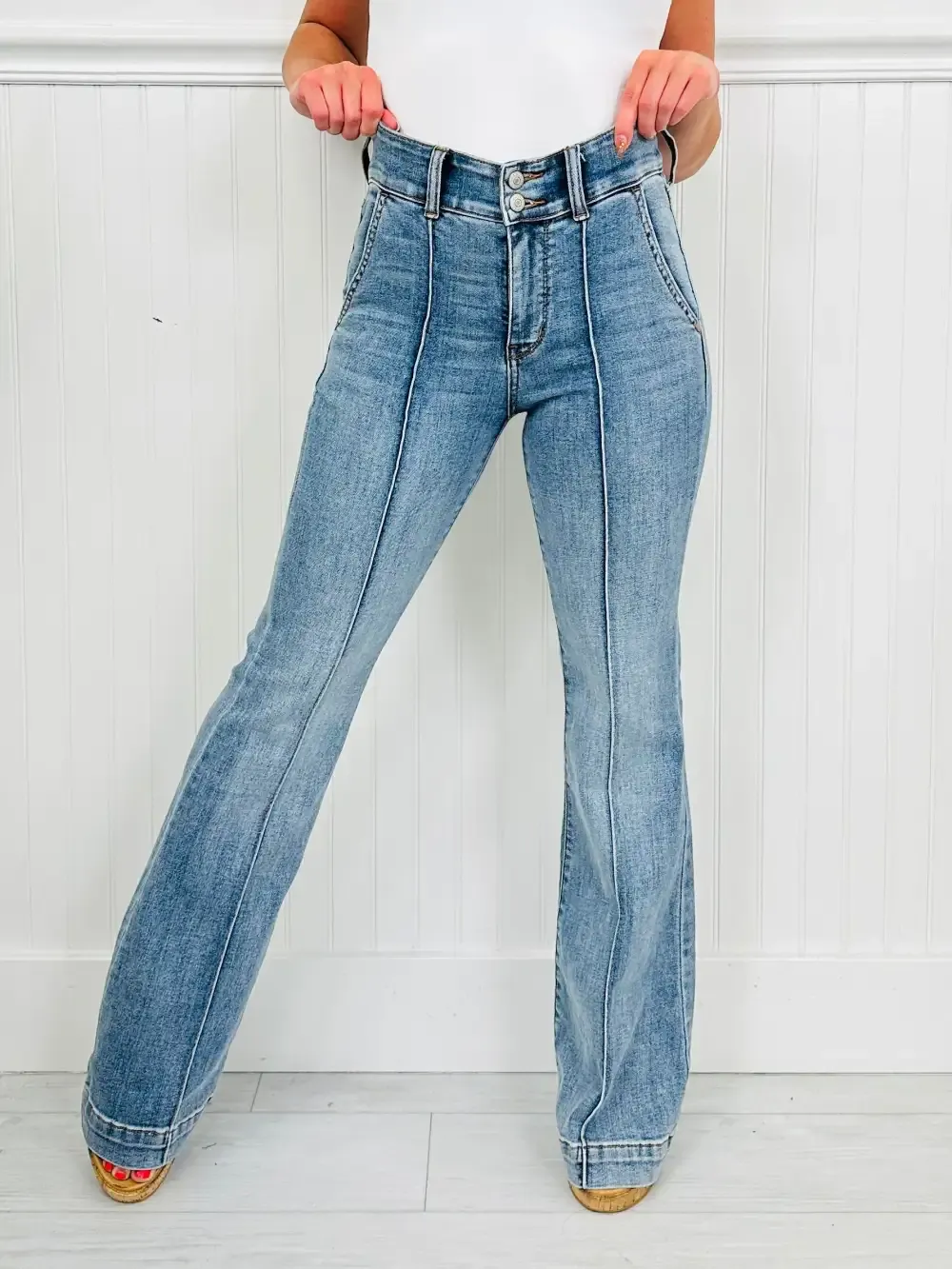 Judy Blue Stop and Stare Flare Jeans