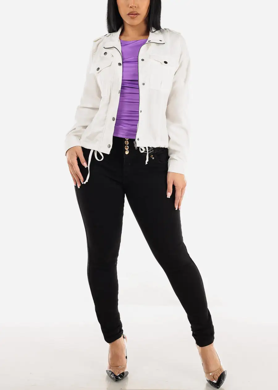 High Waist Butt Lifting Black Skinny Jeans