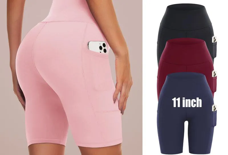 Women's High Waist Biker Shorts with Pockets – Plus Size, 5