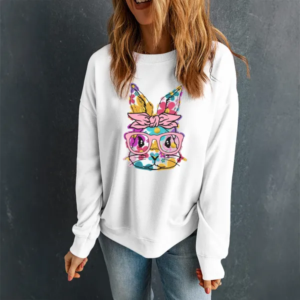 Ladies' Fashionable Easter Bunny Pattern Top