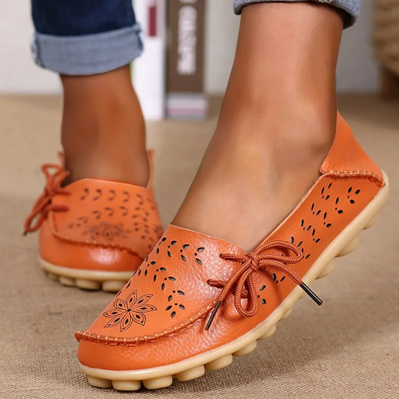 New Hollow Leather Casual Shoes