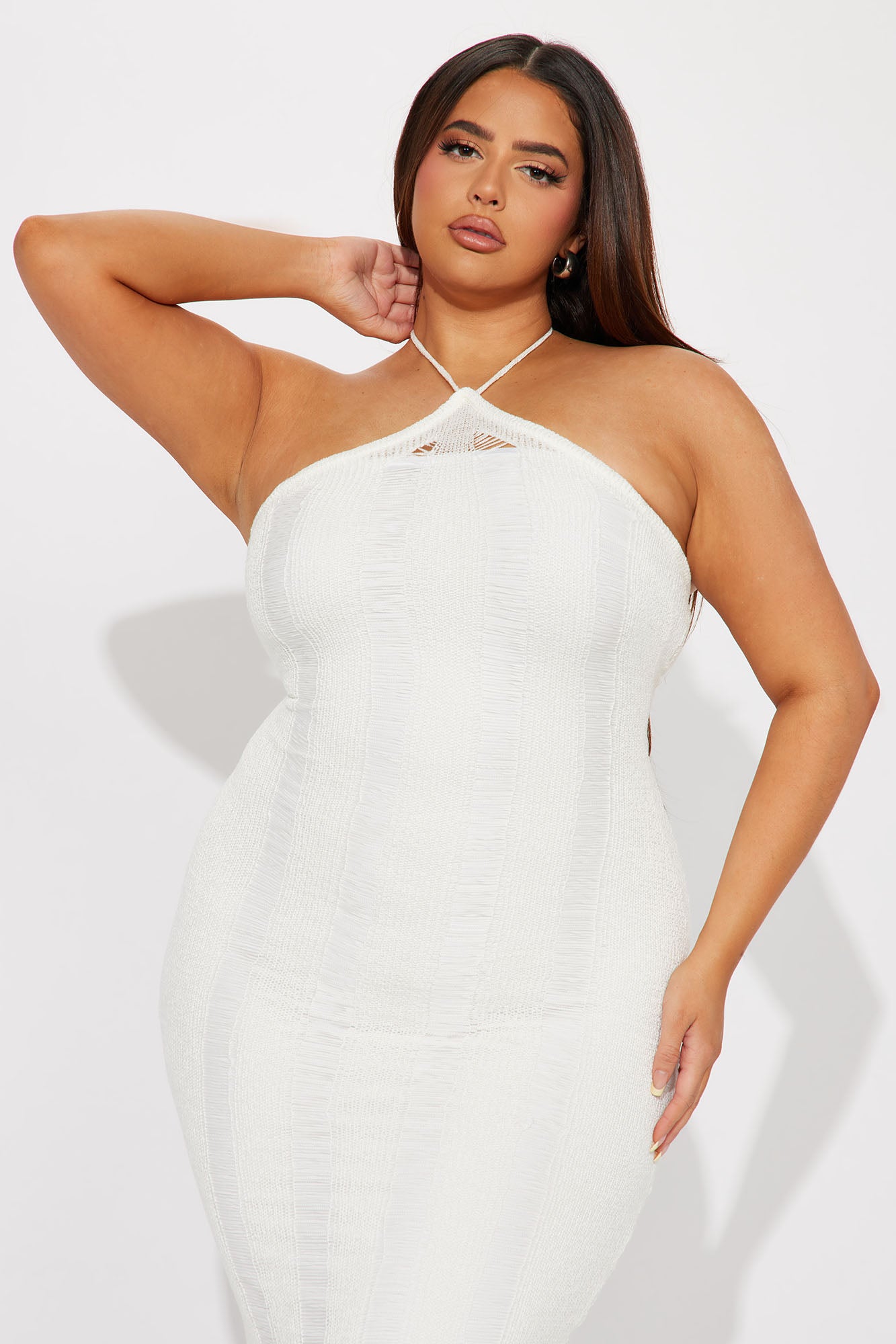 Demi Crochet Maxi Dress - White