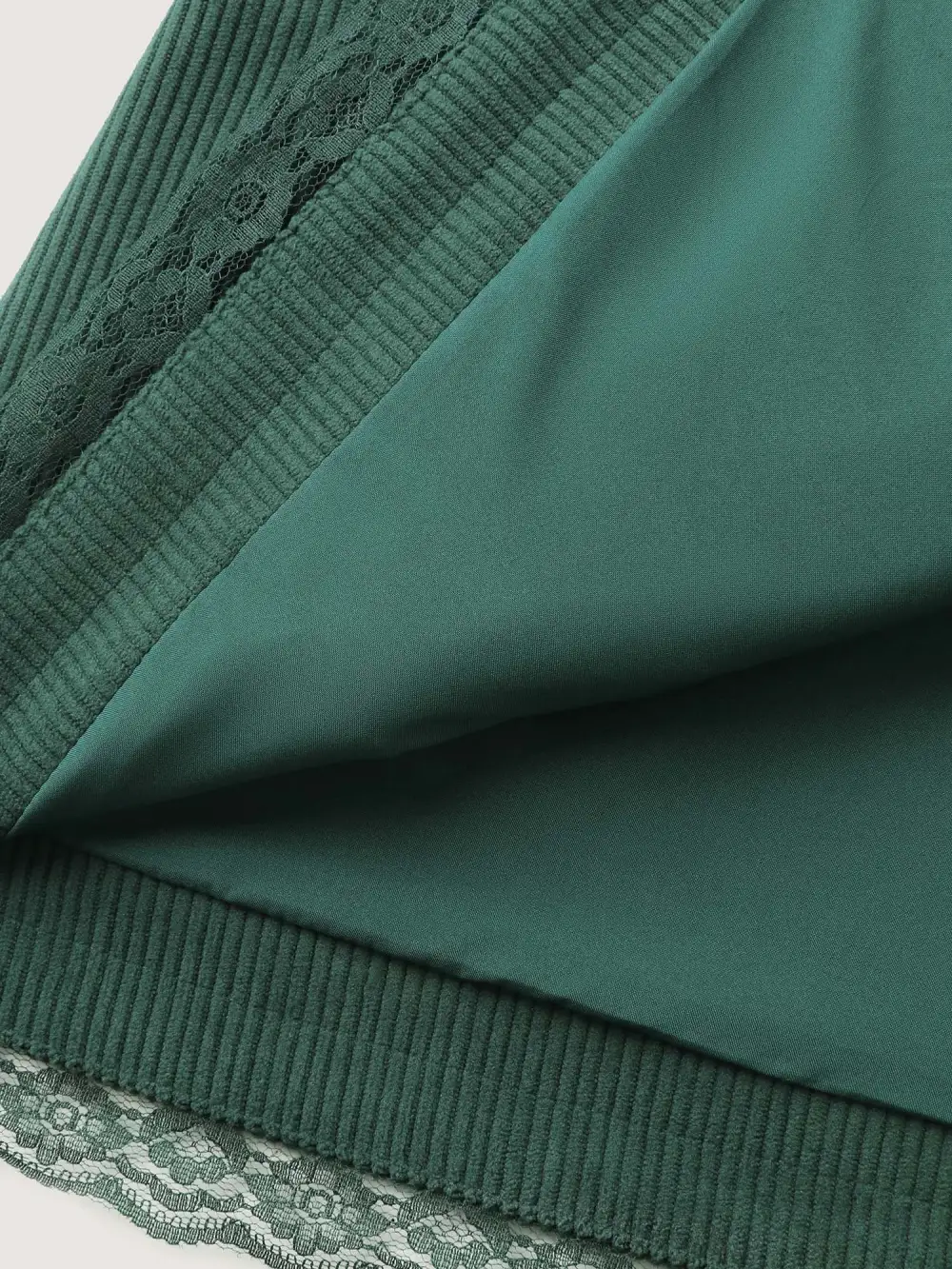 Corduroy Lace Trim Button Detail Blazer