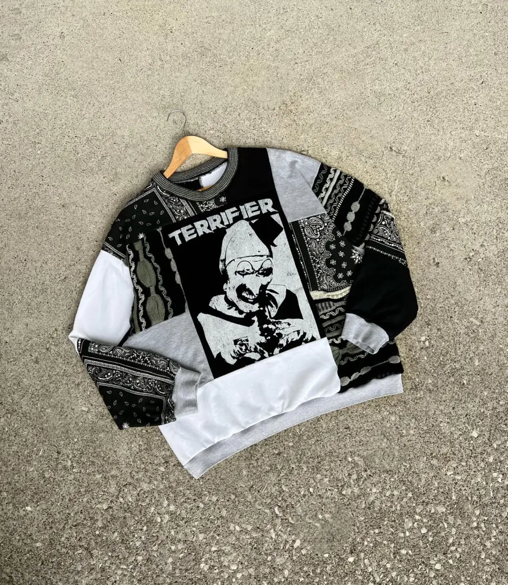 Black and white hoodie how perfect and cozy piece for your Halloween day
