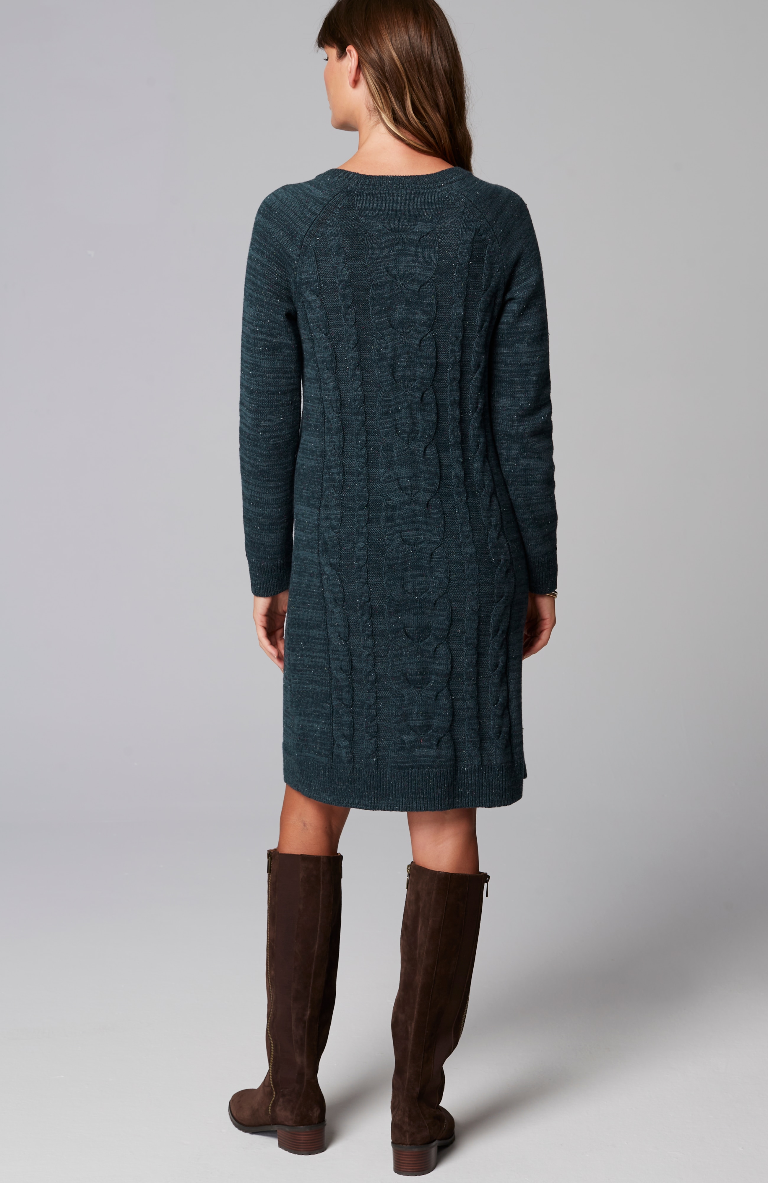 Cabled Sweater Dress