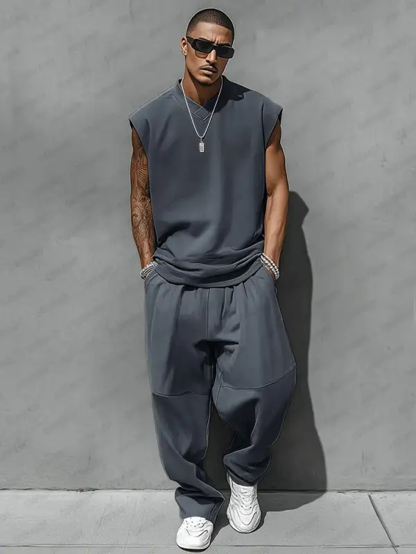 Relaxed Style Tank Top Balloon Pants Set