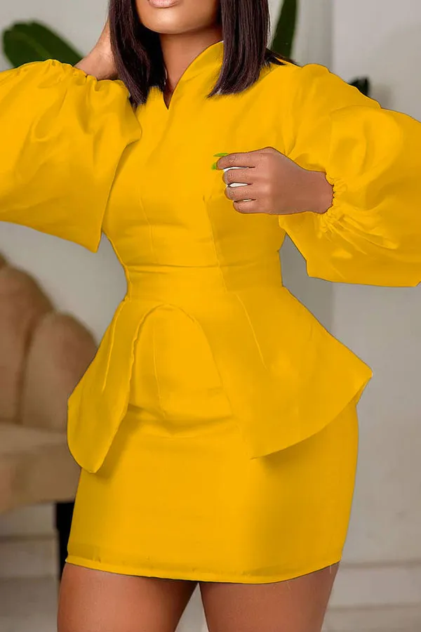 Peplum Dress Set