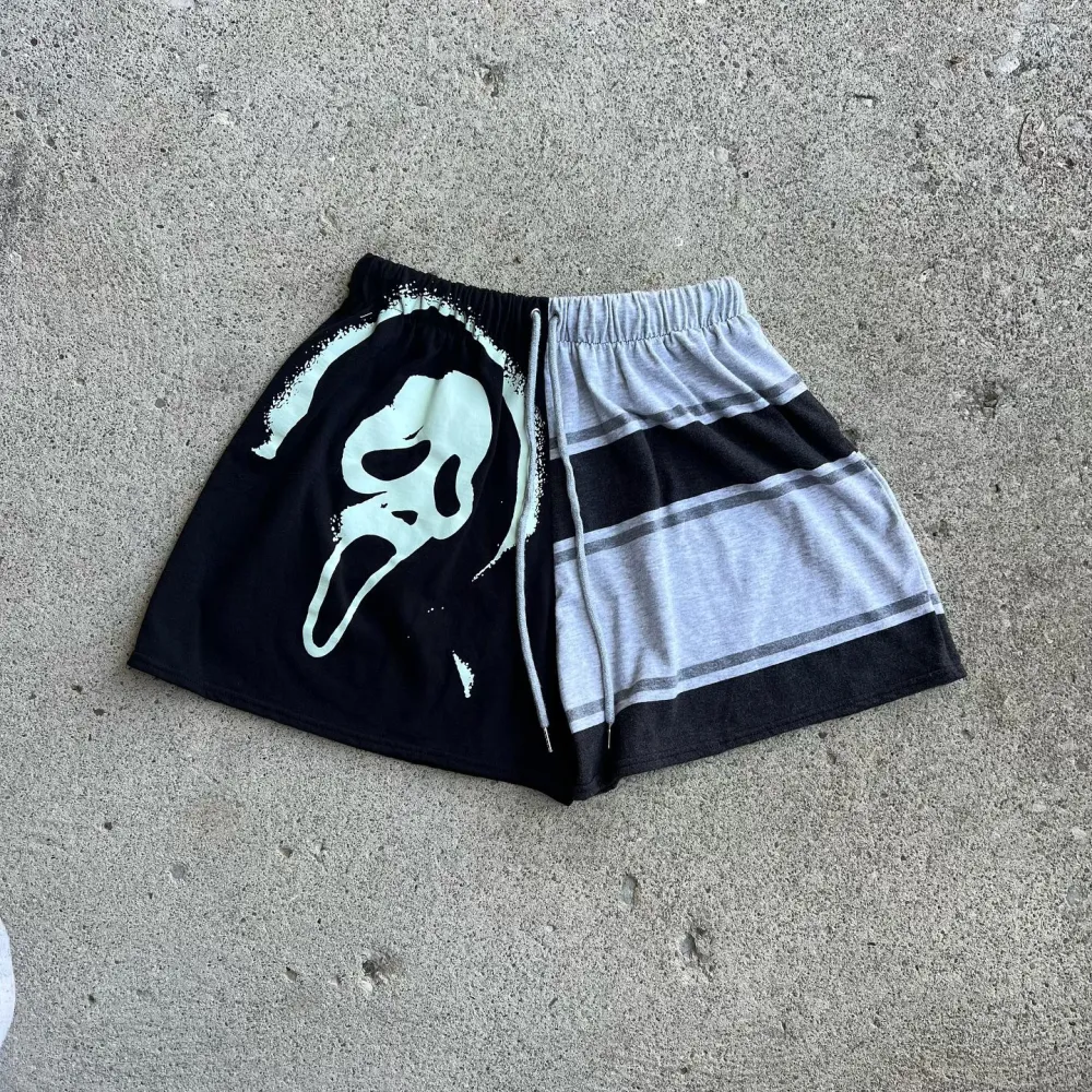 Black shorts printing how perfect and cozy piece for your Halloween day