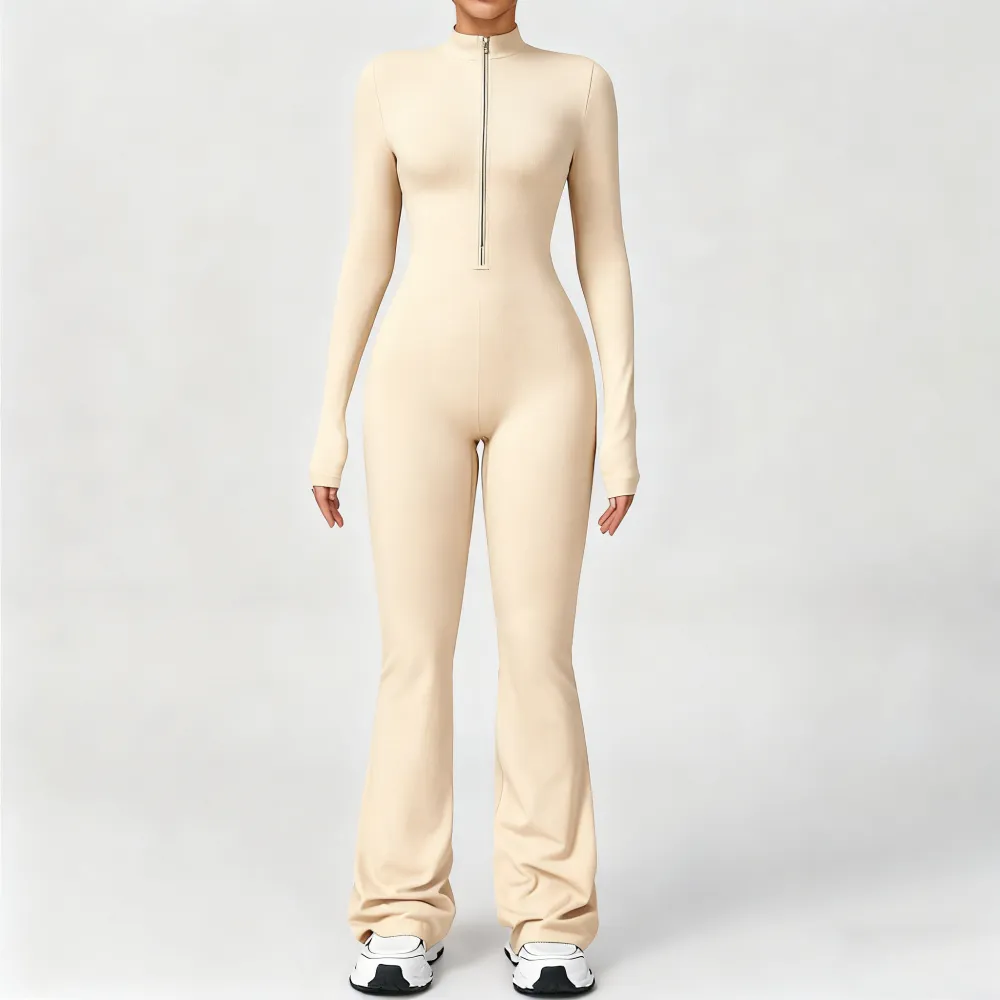 Women's Sporty Flared Yoga Jumpsuit