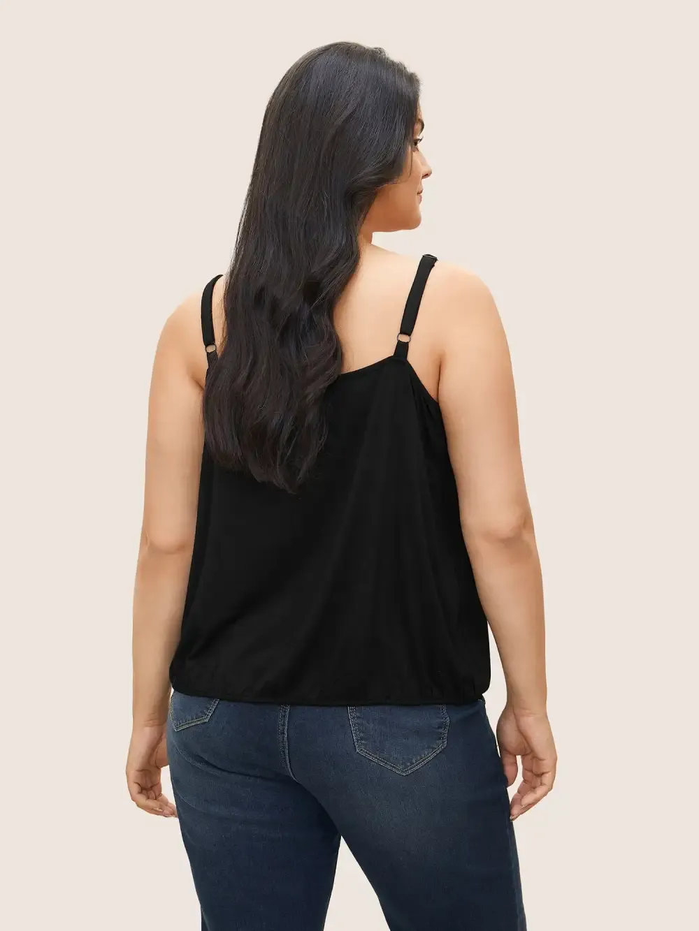 Plain Surplice Neck Sleeveless Cami Top