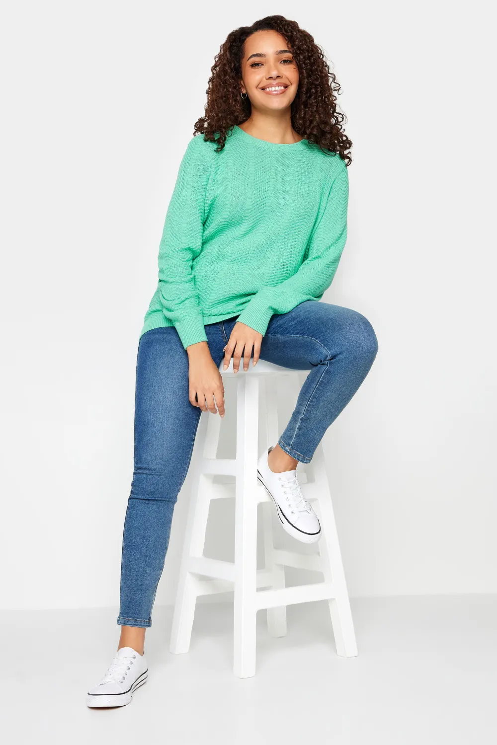 M&Co Baby Blue Ribbed Knit Jumper
