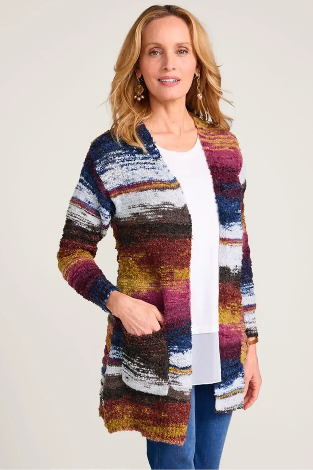 Painted Skies Boucle Cardigan