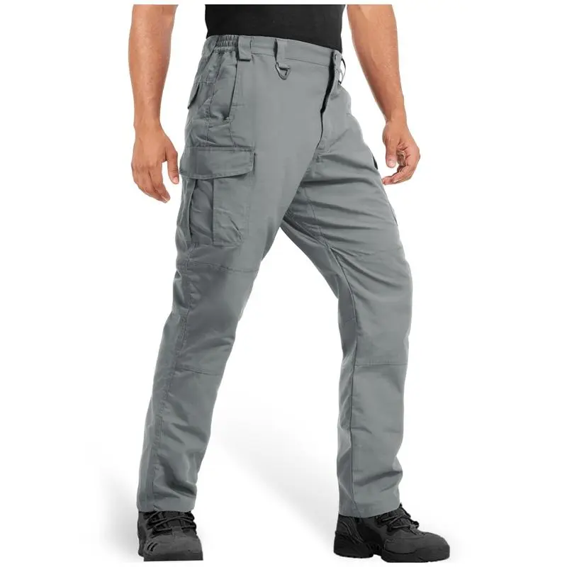 Men's Tactical Cargo Pants – 9 Pockets, Ripstop, Water-Repellent