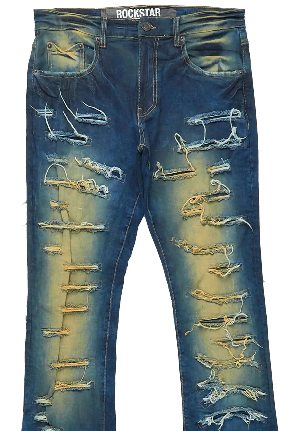 Malyk Dark Indigo Stacked Flare Jean