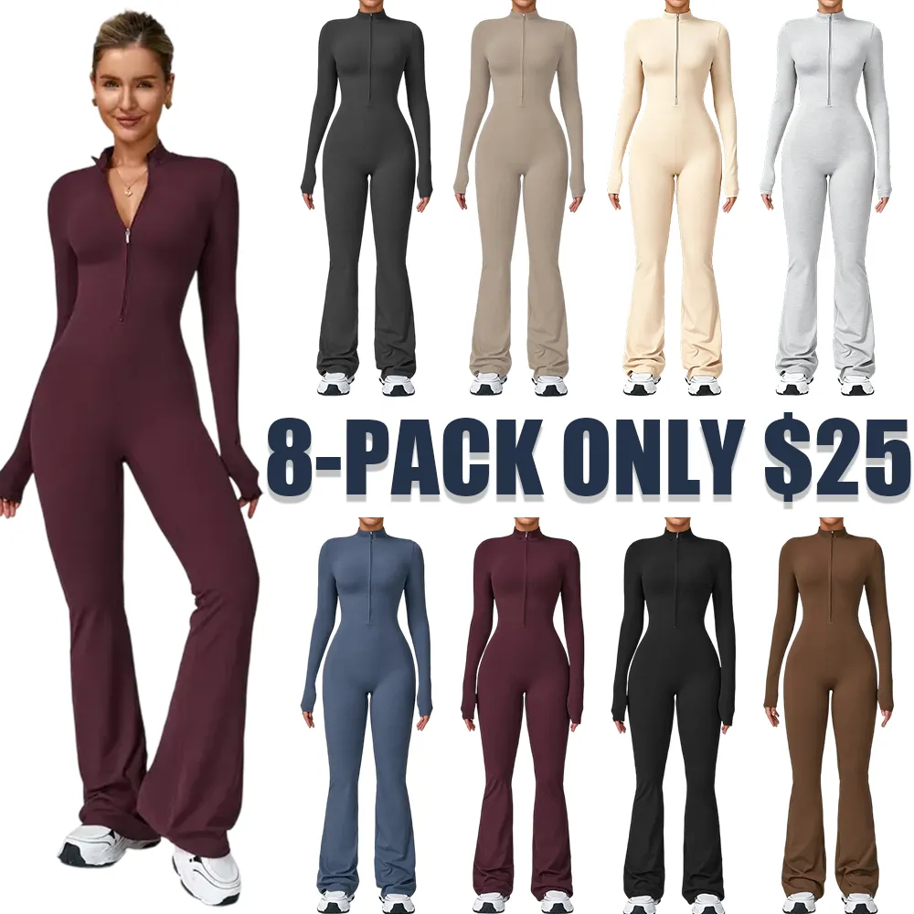Women's Sporty Flared Yoga Jumpsuit