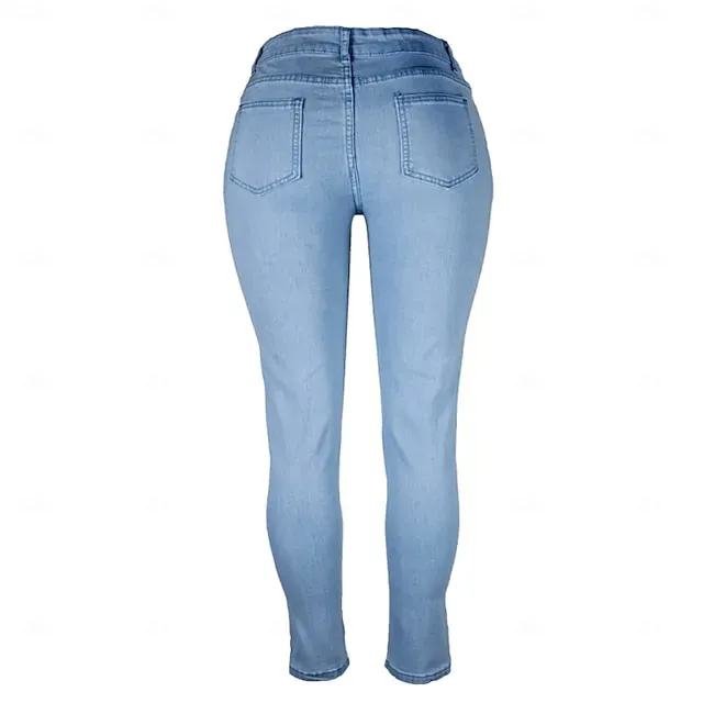 Women's Slacks Tights Cozy Leggings Tights Athletic Full Length Natural Plain Comfy Butt Lift Tummy Control Yoga Casual Daily Black Dark Blue Gray Light Blue Spring Fall Skinny