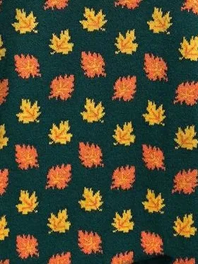 Maple Leaf Simple Crew Neck Knitted Sweater