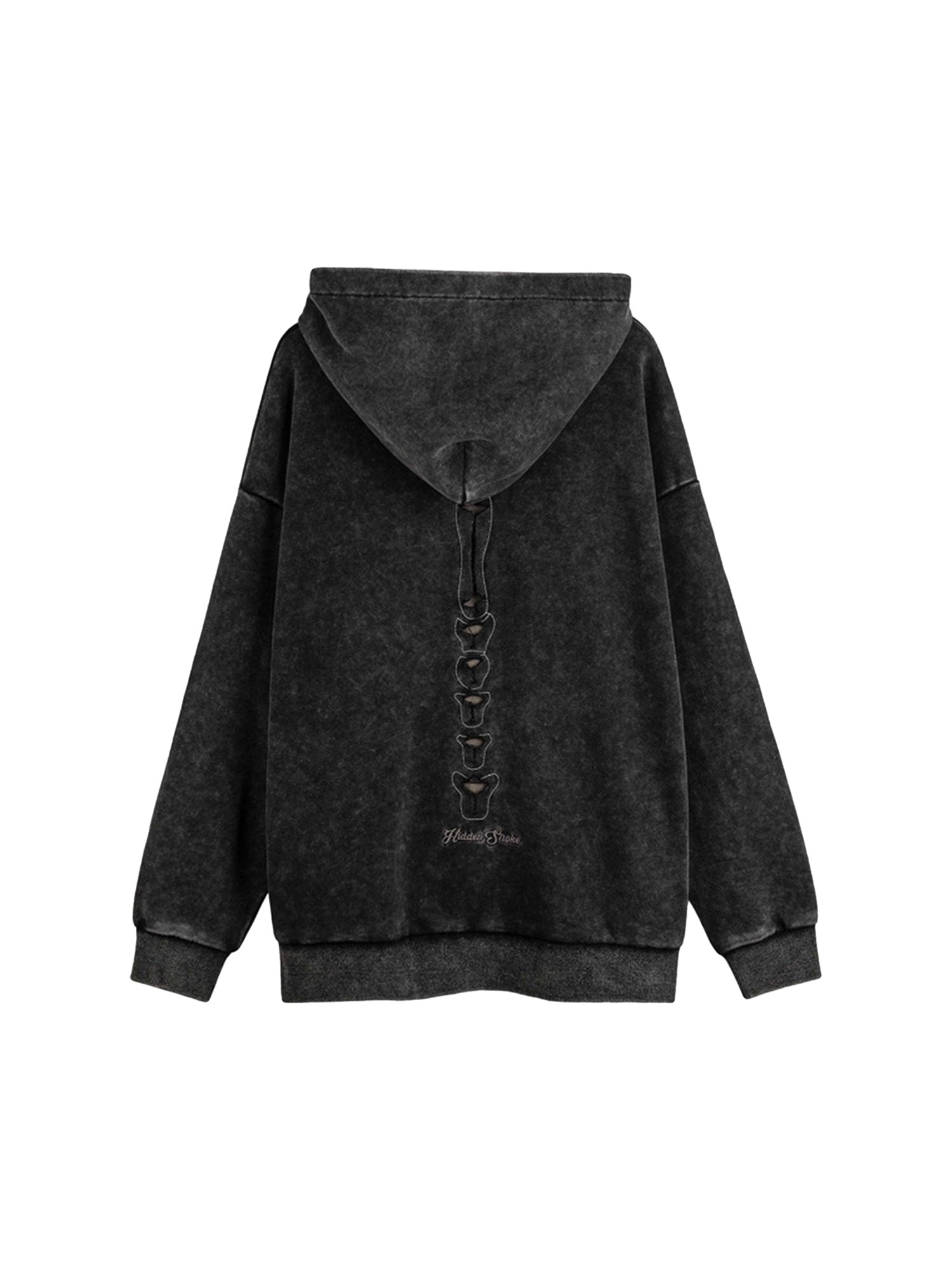 Washed And Aged Hooded Sweatshirt  - 1674