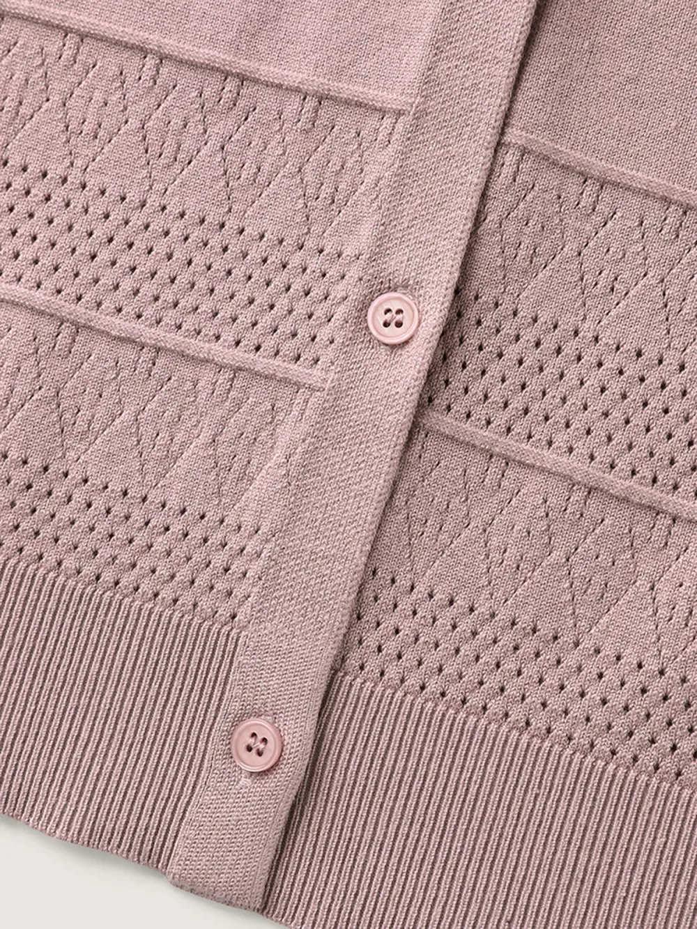 Supersoft Textured Button Long Sleeve Knit Cardigan