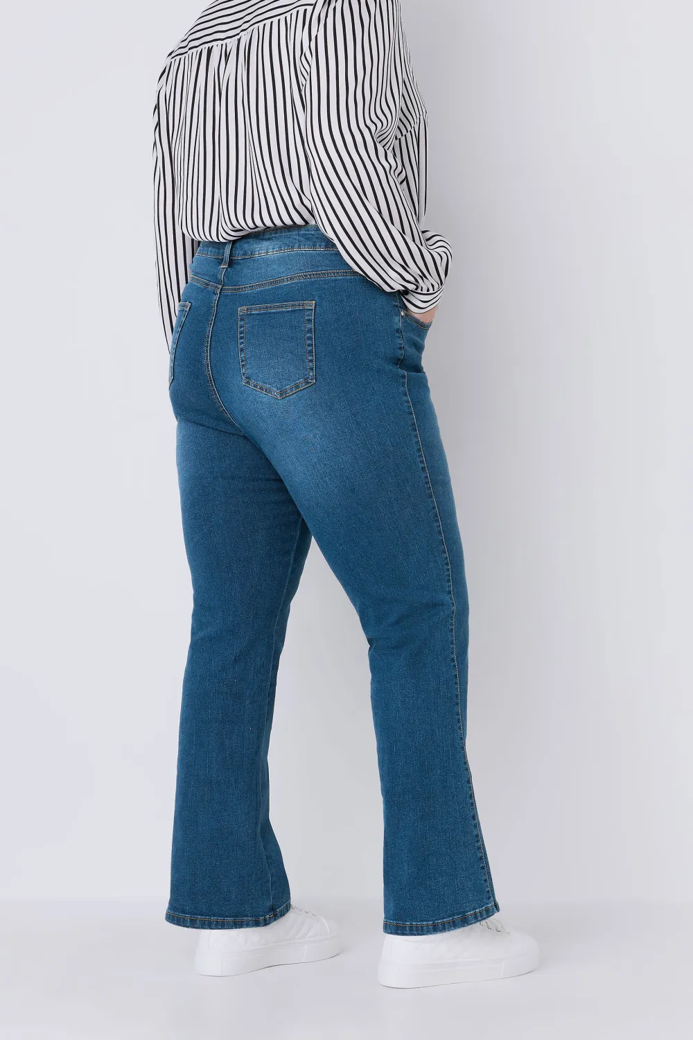EVANS Curve Fit Black Bootcut Jeans