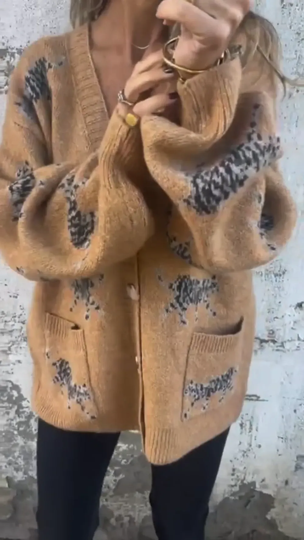 Wild Leopard Knit Cardigan