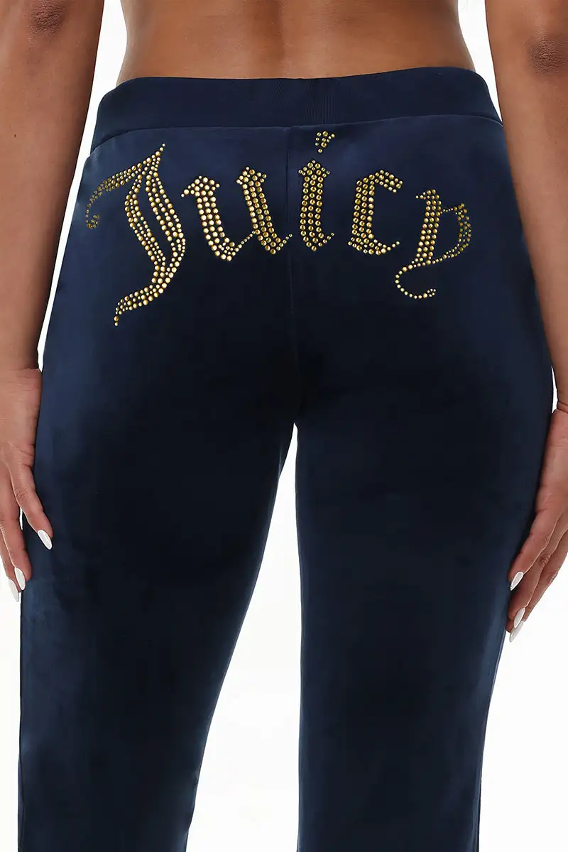 Technicolor Big Bling Velour Track Pants