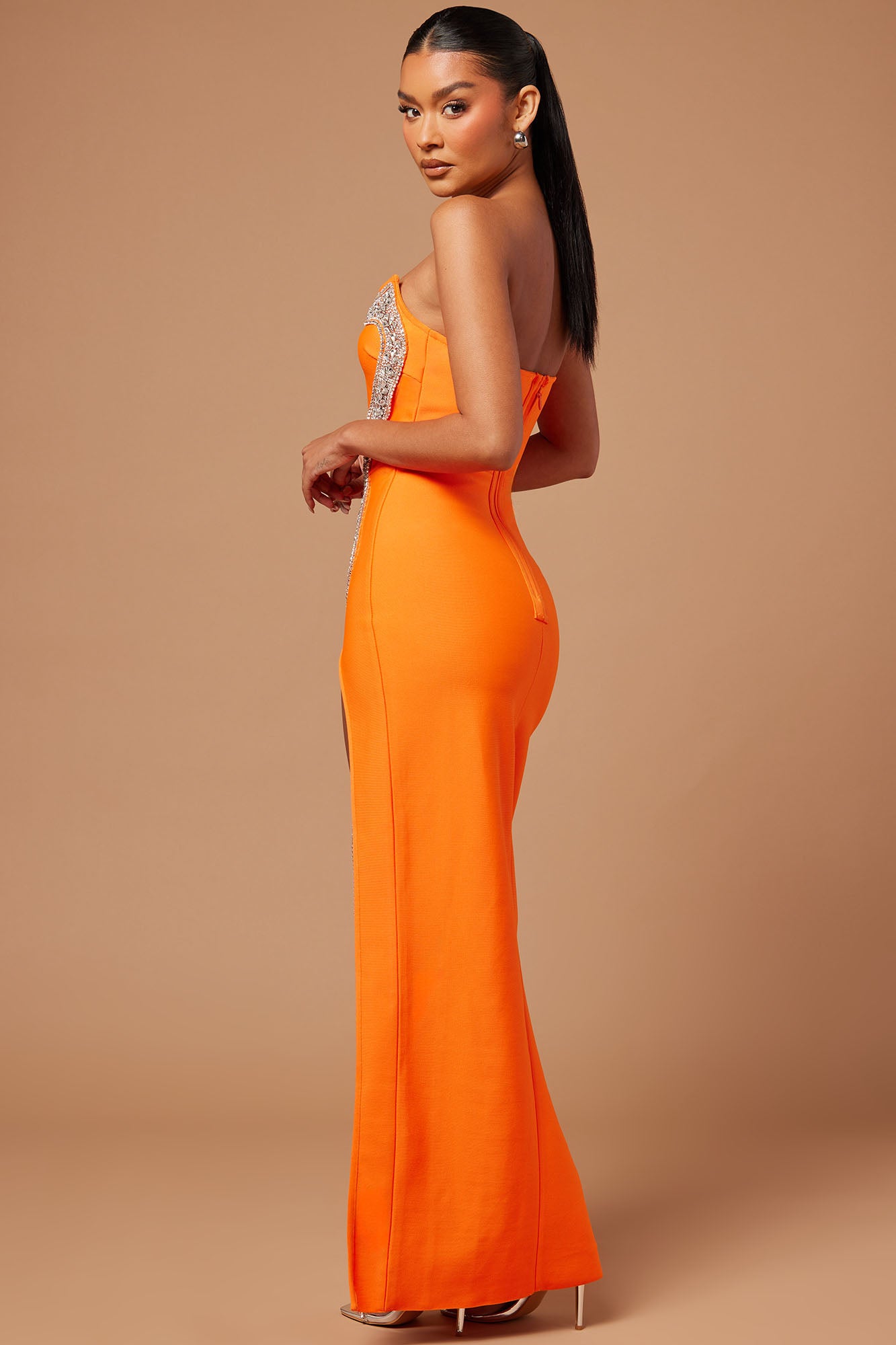 Amber Bandage Gown - Orange
