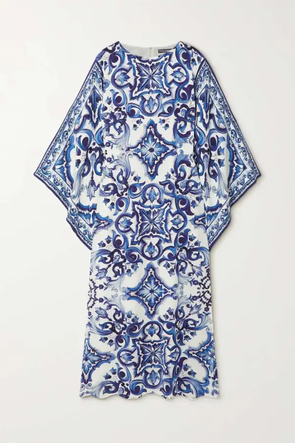 Italian Designer Majolica Coco Bella MIDI Kaftan Dress AU 16-20