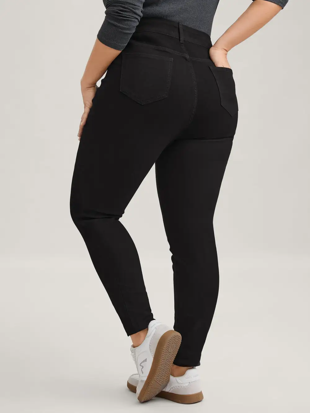 Skinny Very Stretchy High Rise Black Wash Sculpt Waist Jeans