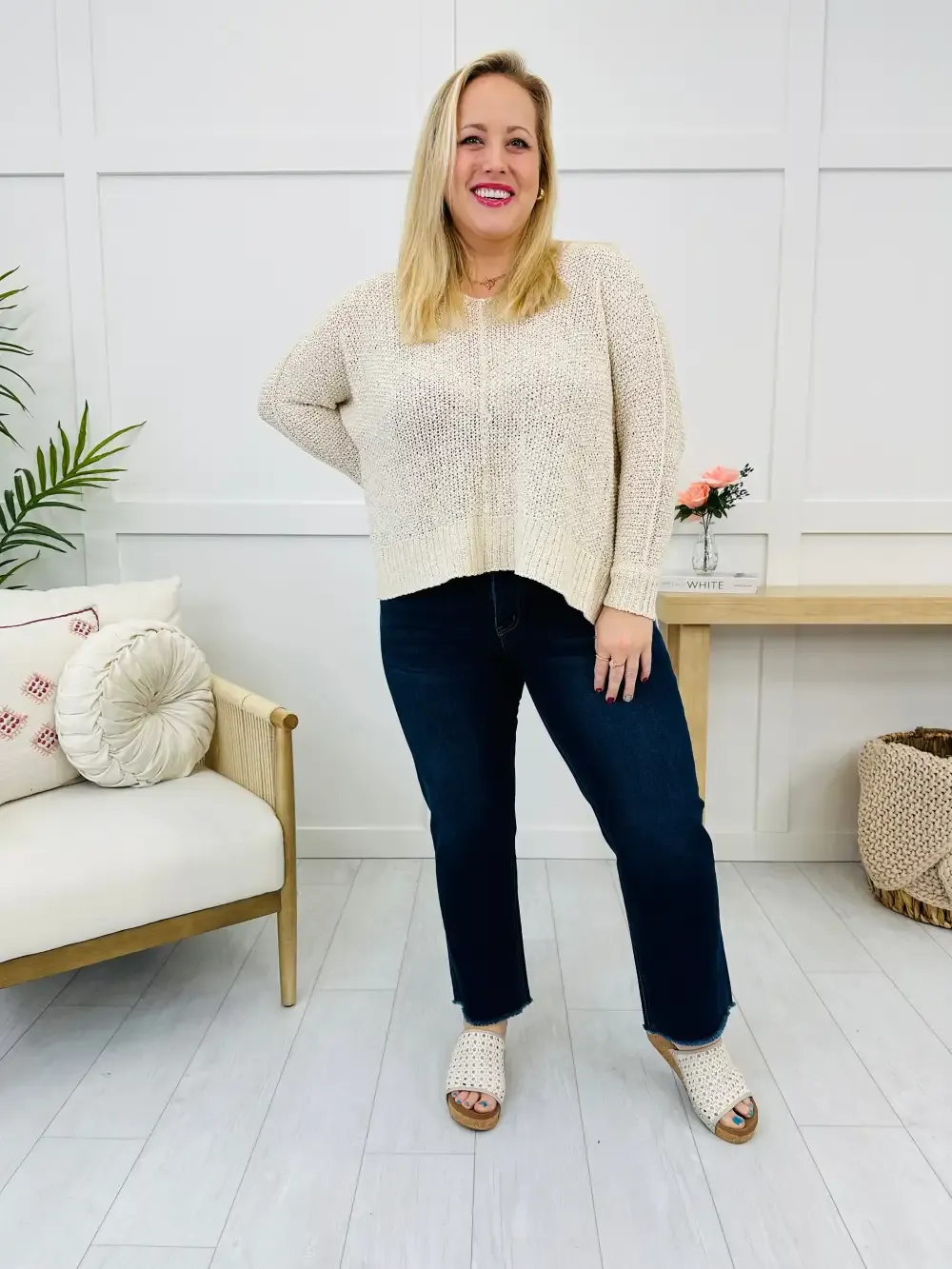 Lovervet Stay in Line Straight Leg Ankle Jeans