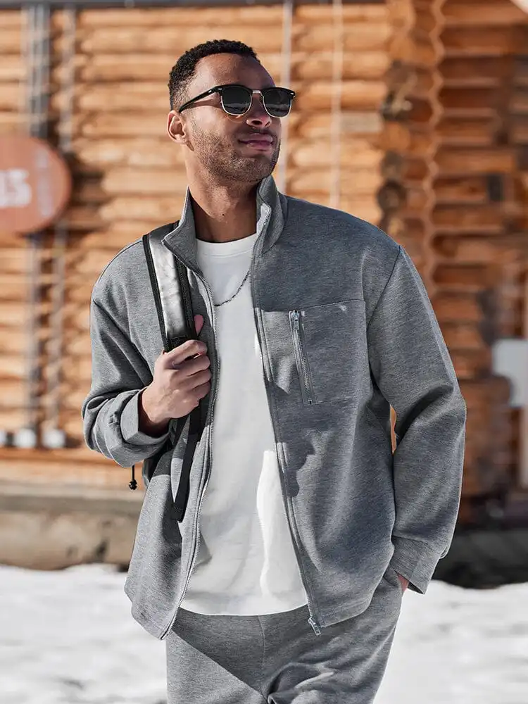 Athleisure Regular Fit Jacket Set