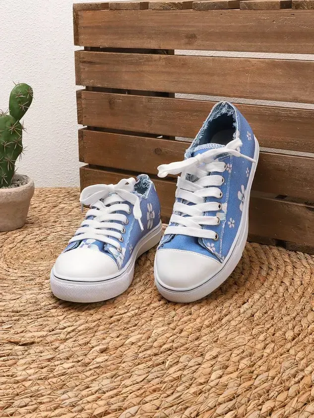All Season Canvas Sneaker Heel Casual Flats