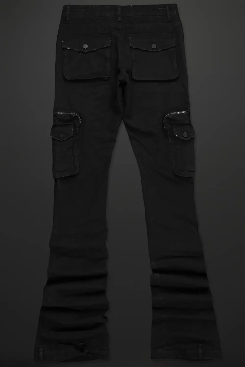 Sutton Black Super Stacked Flare Jean