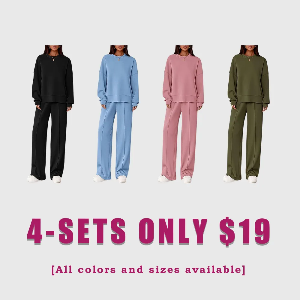 Women's Simple Casual Sports Two-Piece Set