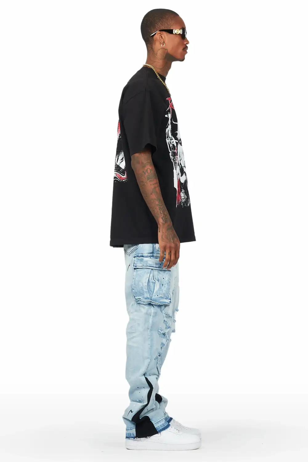 Dubaku Blue Baggy Fit Jean